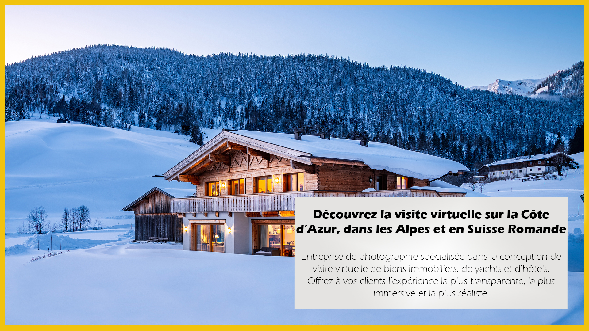 Illustration Visite virtuelle chalet Alpes